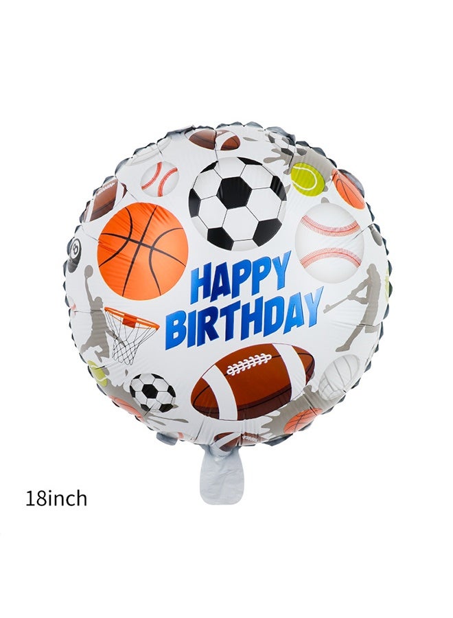 Happy D Soccer Party Decoration Trophy Balloons, 18-Inch Foil Soccer Ball Balloon, 4D Round Soccer Balloon, Soccer-Themed Birthday Party Supplies, World Cup Decorations (Set of 5) - Image 3